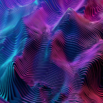 Topography lines in blue and purple