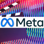 Colourful Entertainment Background with Meta logo